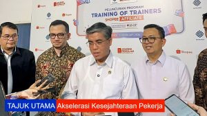 nfografis jadwal pembayaran THR 2026 dan logo Kementerian Ketenagakerjaan sebagai bentuk sosialisasi hak pekerja.