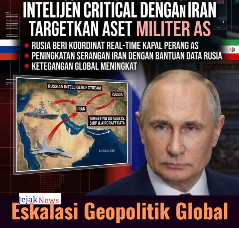 Ilustrasi citra satelit militer dan koordinat target di wilayah Timur Tengah yang menjadi titik konflik.