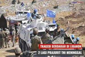 Kendaraan logistik UNIFIL yang hancur akibat ledakan di Lebanon Selatan, 31 Maret 2026.