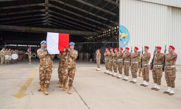 Penghormatan terakhir bagi Praka Rico Pramudia, prajurit perdamaian Indonesia yang gugur di Lebanon.