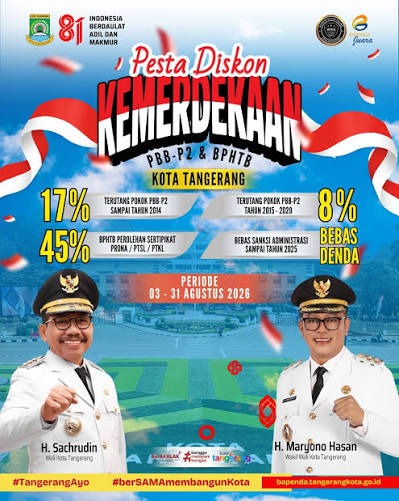 Suasana pelayanan pembayaran pajak daerah di Mal Pelayanan Publik (MPP) Kota Tangerang yang dipenuhi warga.