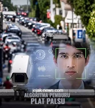 Kamera ETLE Korlantas Polri melakukan pemindaian sistem Face Recognition pada pengendara di jalan protokol.