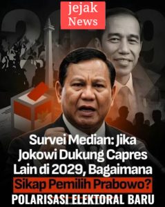 Direktur Eksekutif Median Rico Marbun saat memaparkan diagram survei capres.
