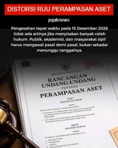 Salinan draf final RUU Perampasan Aset yang sedang dibahas dalam rapat legislasi DPR RI.