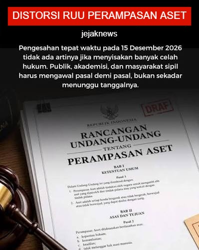 Salinan draf final RUU Perampasan Aset yang sedang dibahas dalam rapat legislasi DPR RI.