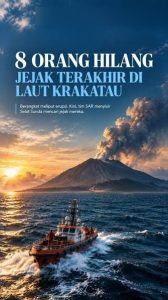 Armada Gabungan Menembus Batas: Sebanyak 13 kapal perang dan penyelamat dikerahkan ke empat sektor di sekitar radius bahaya Gunung Anak Krakatau. Gelombang solidaritas dan doa kini terus mengalir dari berbagai penjuru tanah air untuk keselamatan para jurnalis dan kru.
