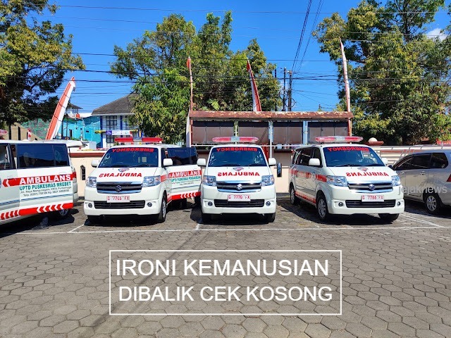 Barisan armada Suzuki APV putih yang tertahan di dealer akibat penunggakan pembayaran proyek ambulans CSR.