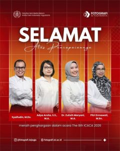 Karya seni fotografi dan piagam penghargaan dari delegasi dosen Fakultas Seni Media Rekam ISI Yogyakarta pada ajang dunia The 8th ICACA 2026.